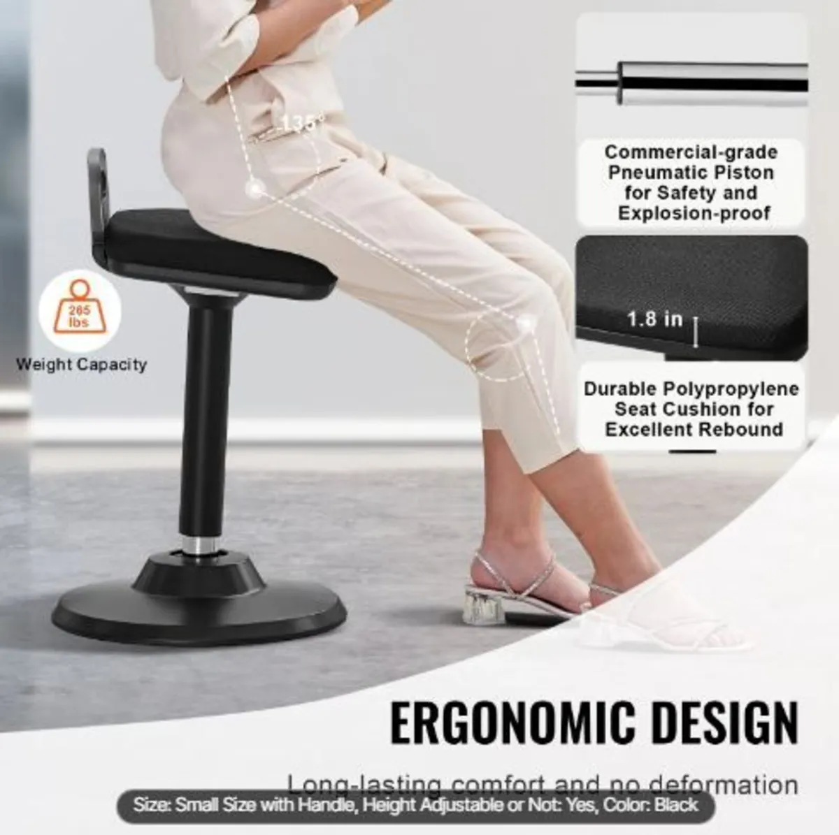 Active Chair with Handle, Height-Adjustable - Image 1