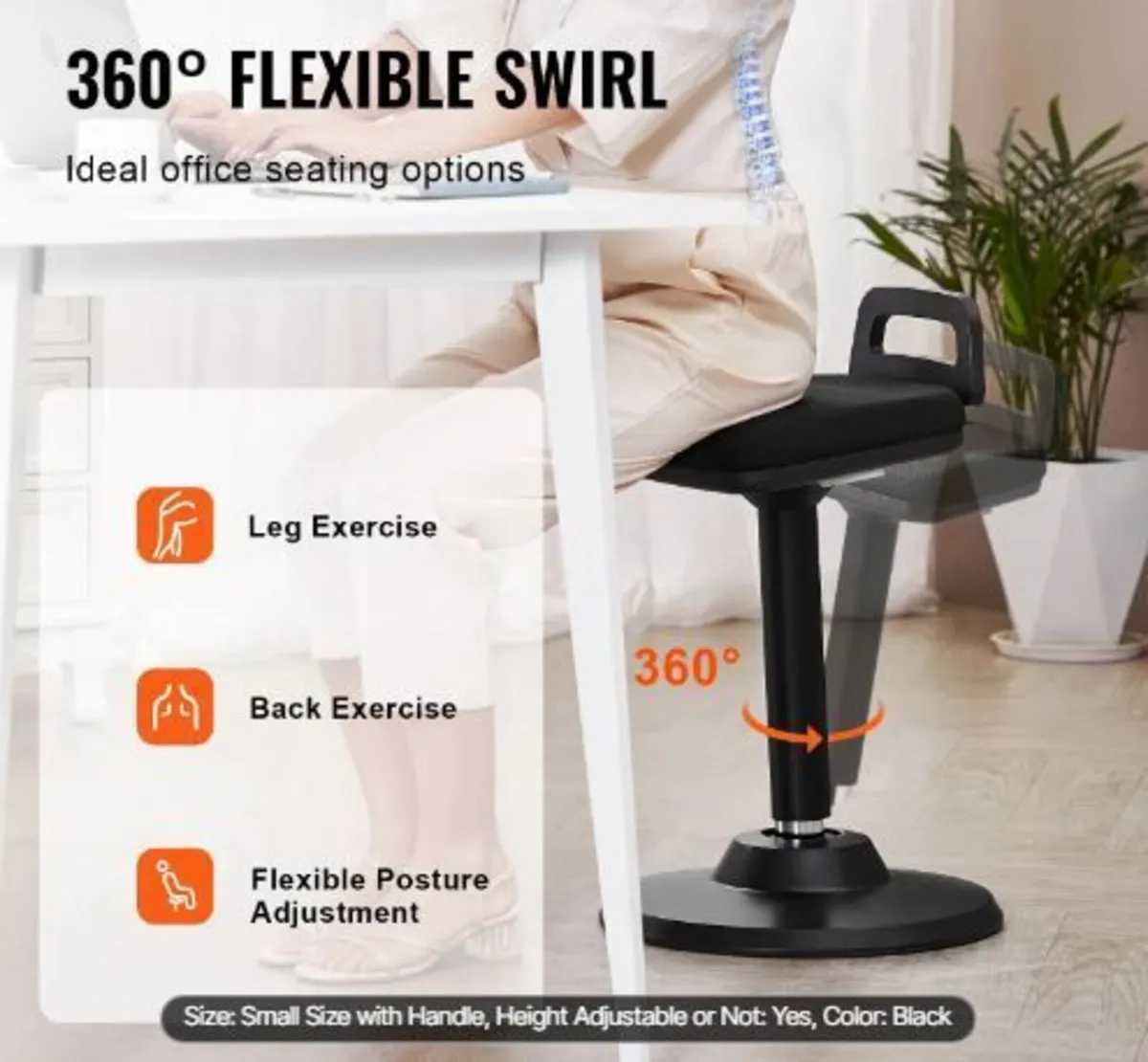 Active Chair with Handle, Height-Adjustable - Image 3