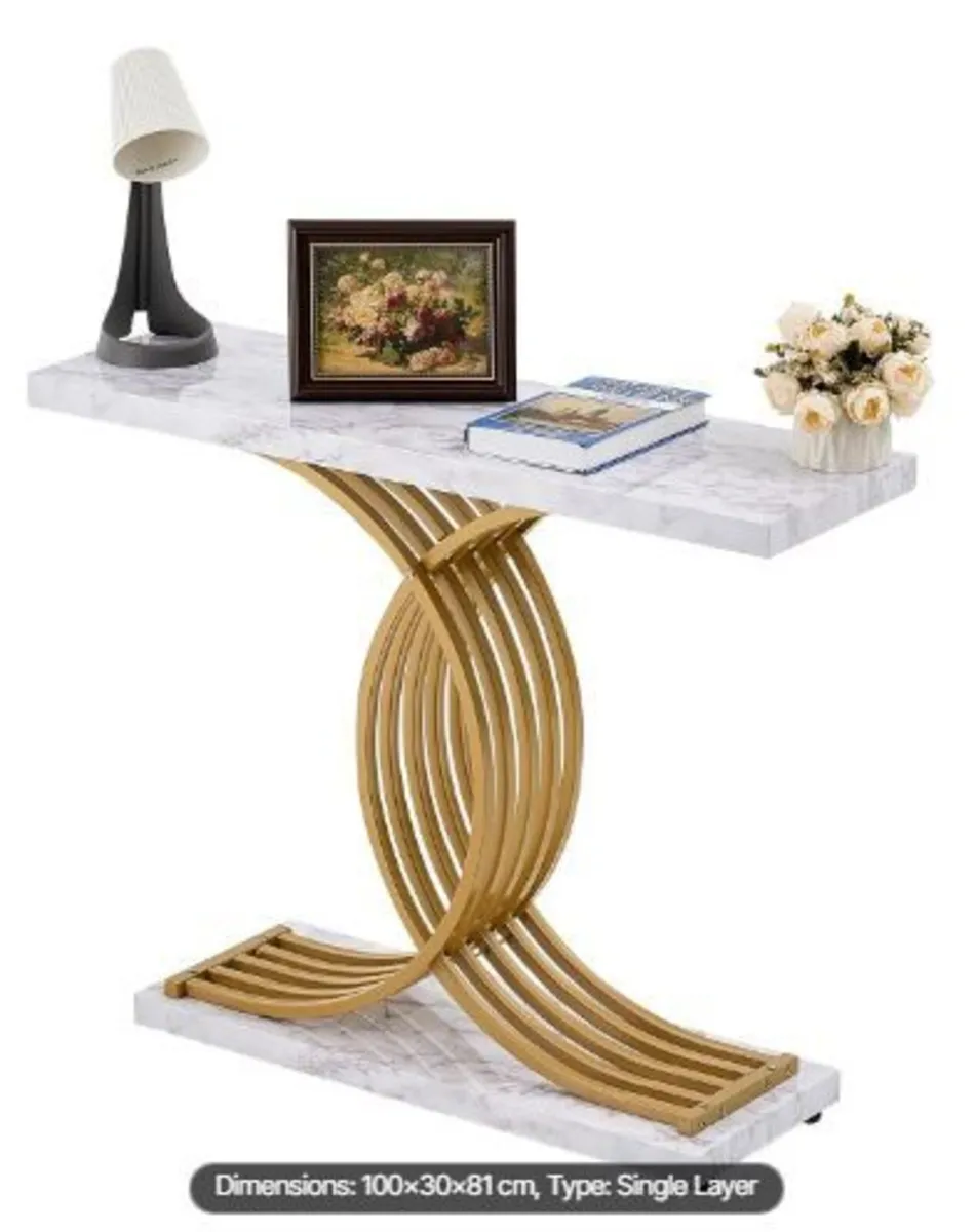 Narrow Console Sofa Table, 39.4 inches - Image 2