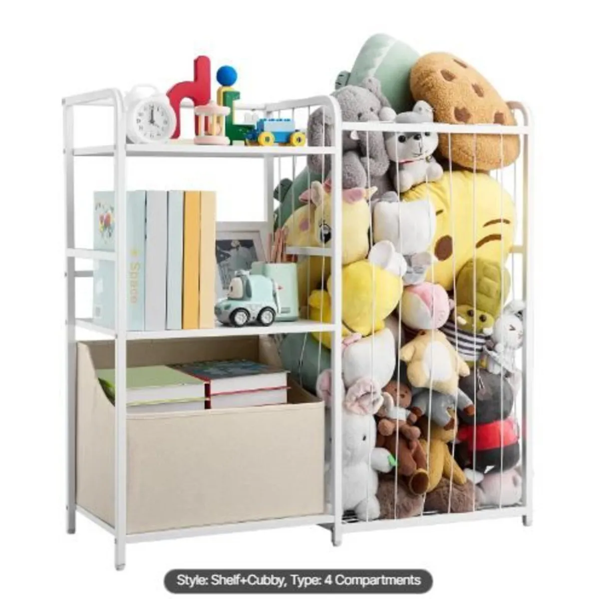 Kids Bookshelf and Stuffed Animal Storage - Image 4