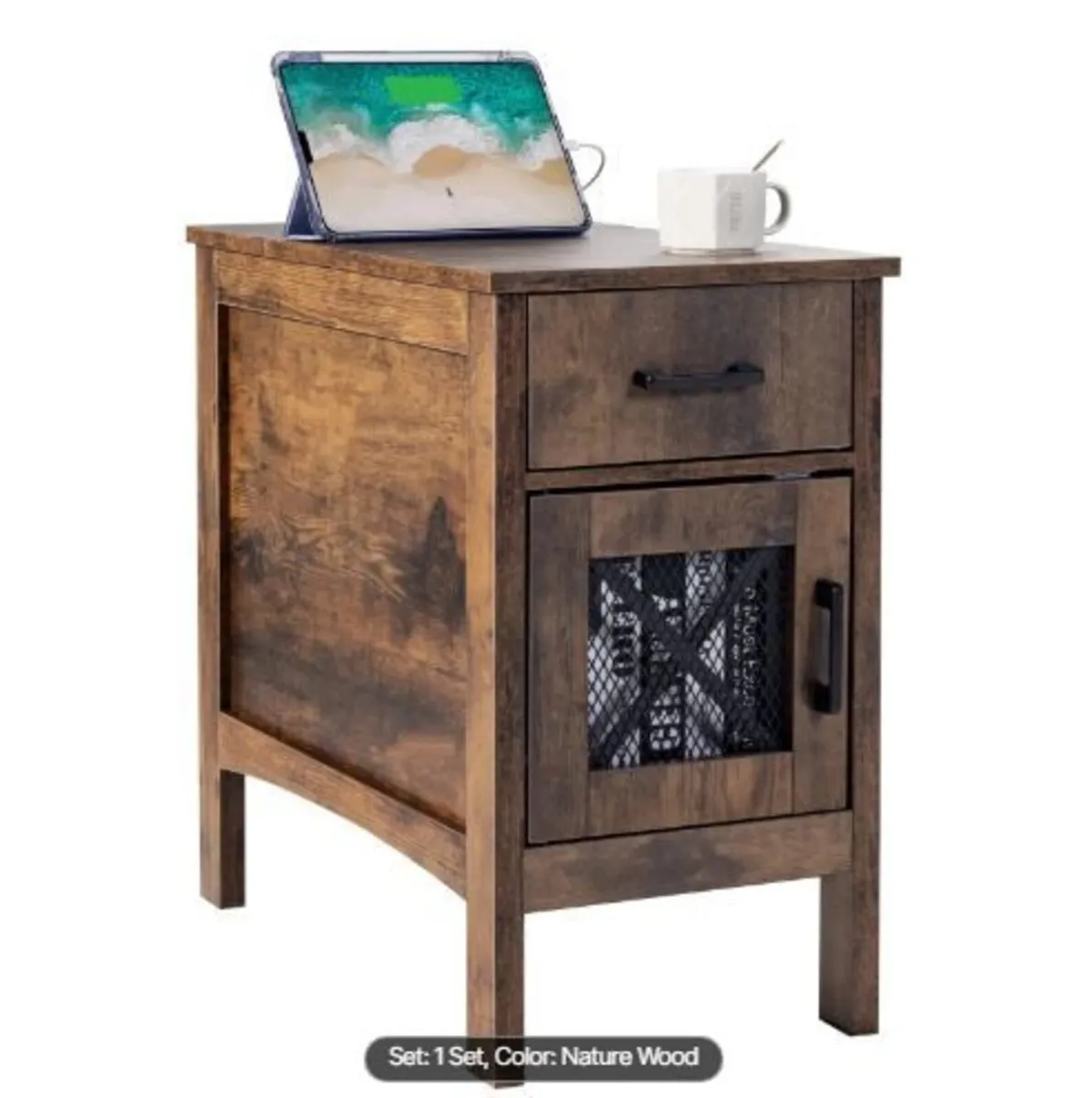 Farmhouse End Table, Night Stand - Image 2