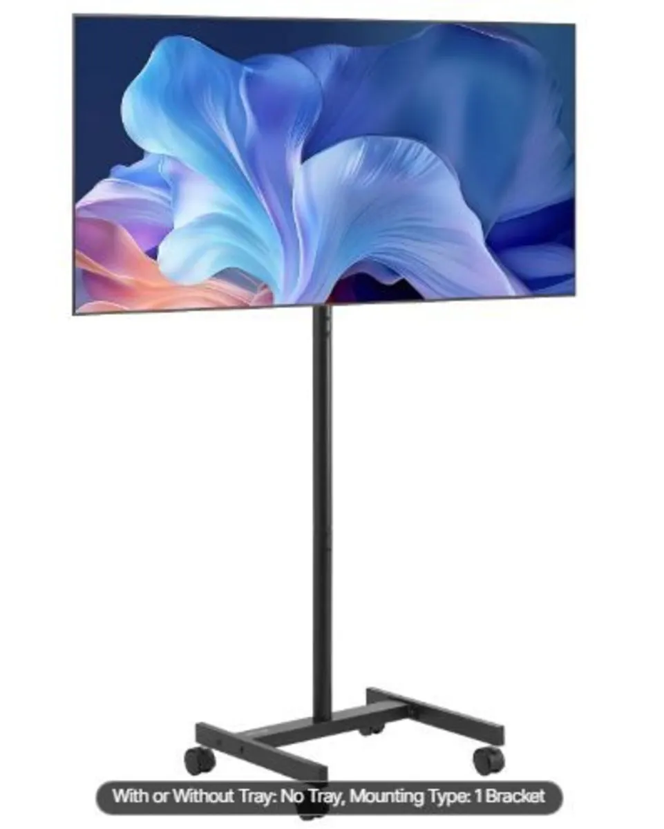 olling TV Stand, Mobile TV Cart for 17-55 Inch - Image 4