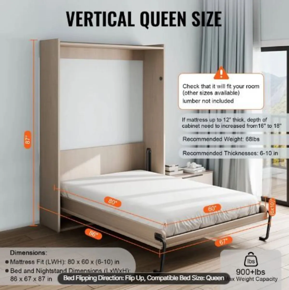 Murphy Bed Kit, Queen Size - Image 4