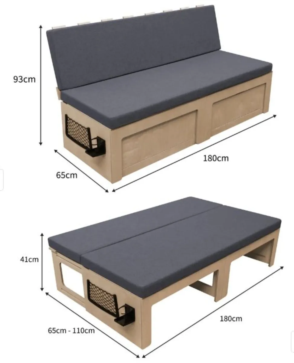 Campervan Pull out bed cnc birch - Image 1