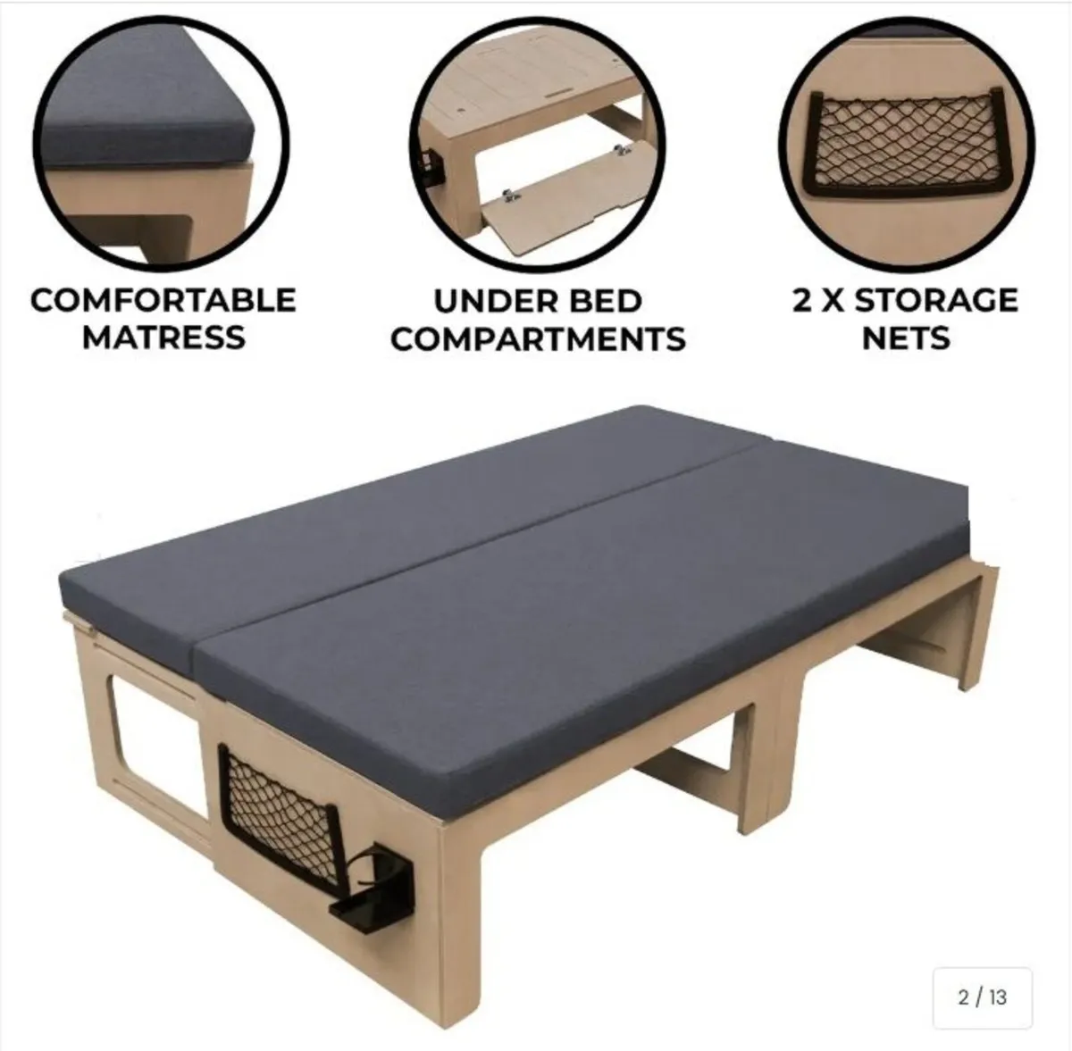 Campervan Pull out bed cnc birch - Image 2
