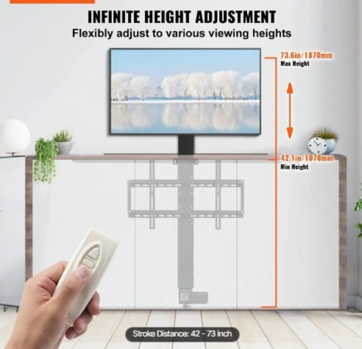 TV Lift Stand Motorized TV auto Lift Mount - Image 2