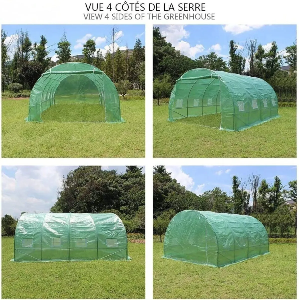 Greenhouse Polytunnel 4x3x2m (12m²) Gardening Walk - Image 3