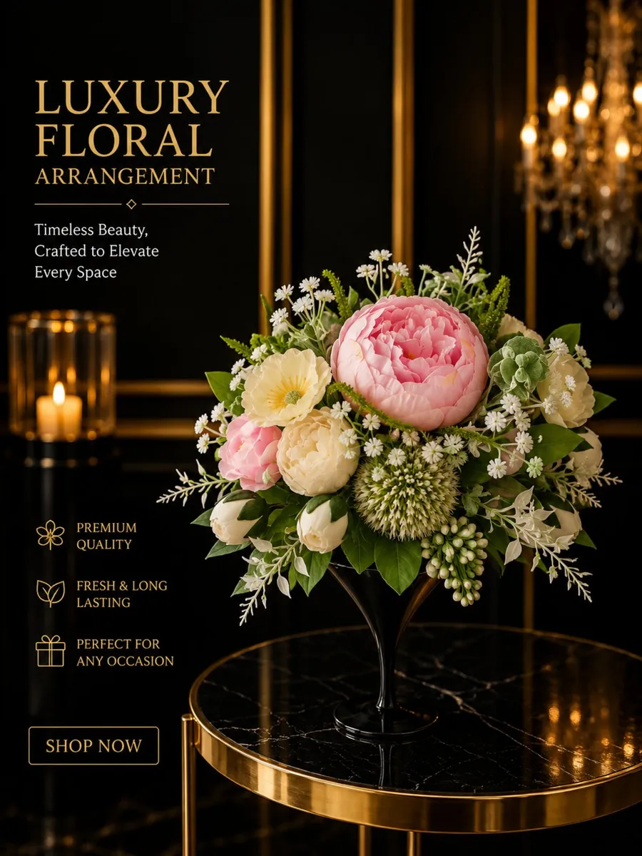 Variety of artificial flowers arrangements - Image 2