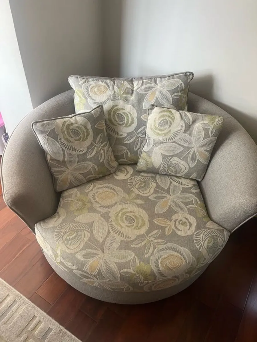 Swivel  Grey Chair - Image 2