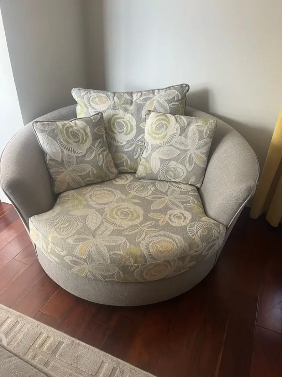 Swivel  Grey Chair - Image 1