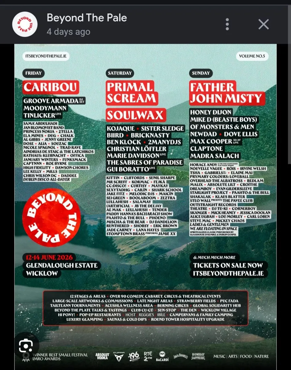 Beyond the Pale Weekend Camping Ticket