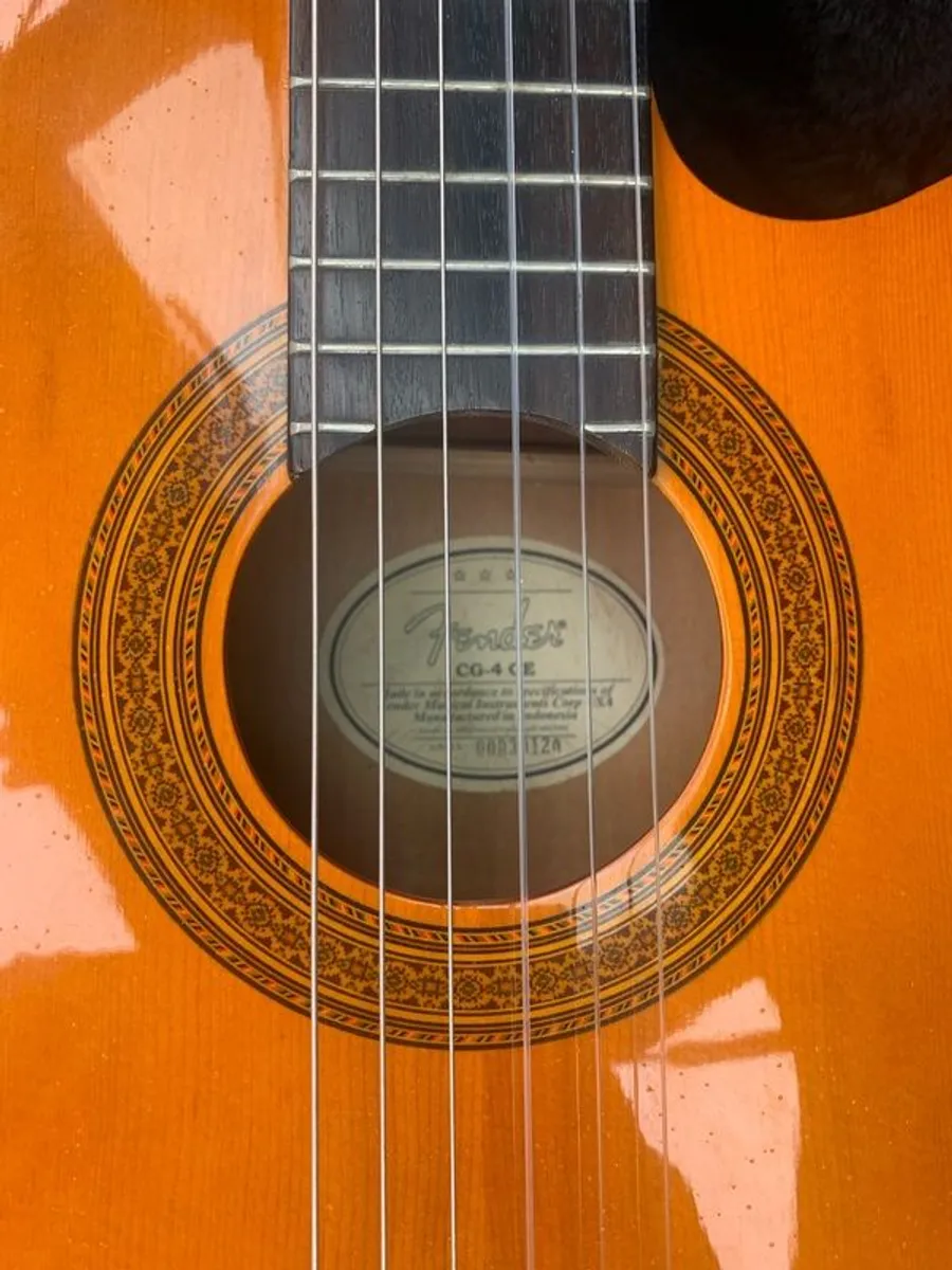 Fender Classical Guitar with preamp & new hardcase - Image 4