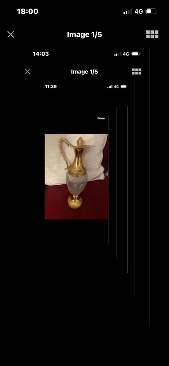 Vintage Crystal Claret Jug - Image 1