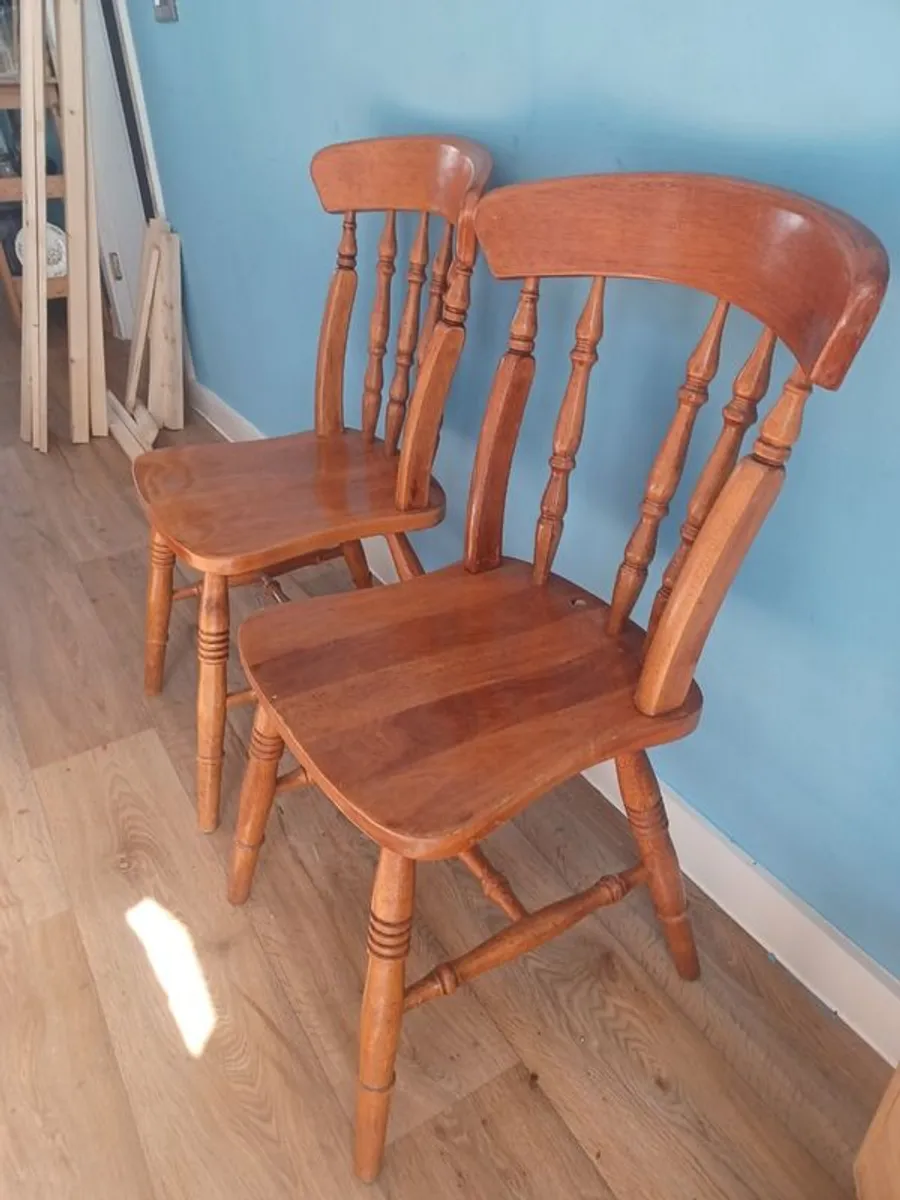 Solid Wood Table with Pinned Legs - Image 4