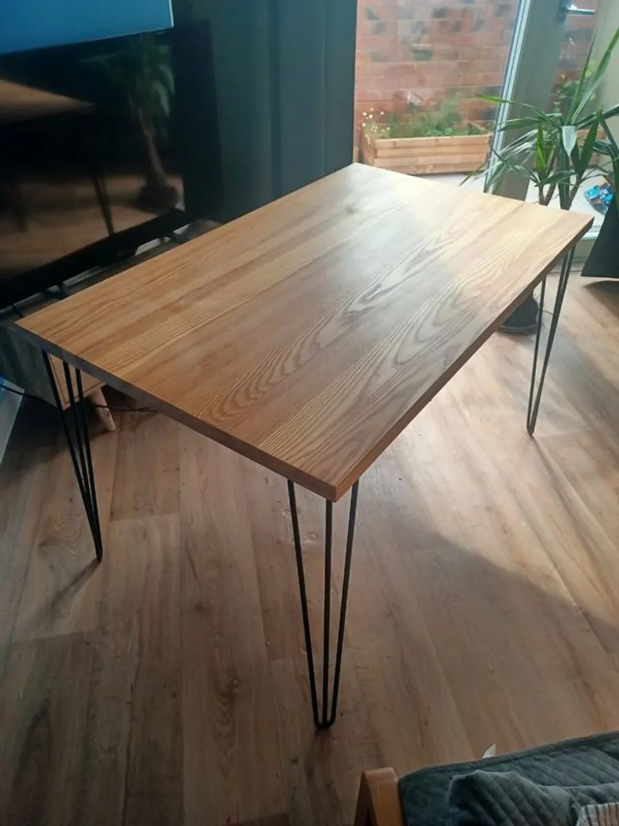 Solid Wood Table with Pinned Legs - Image 3