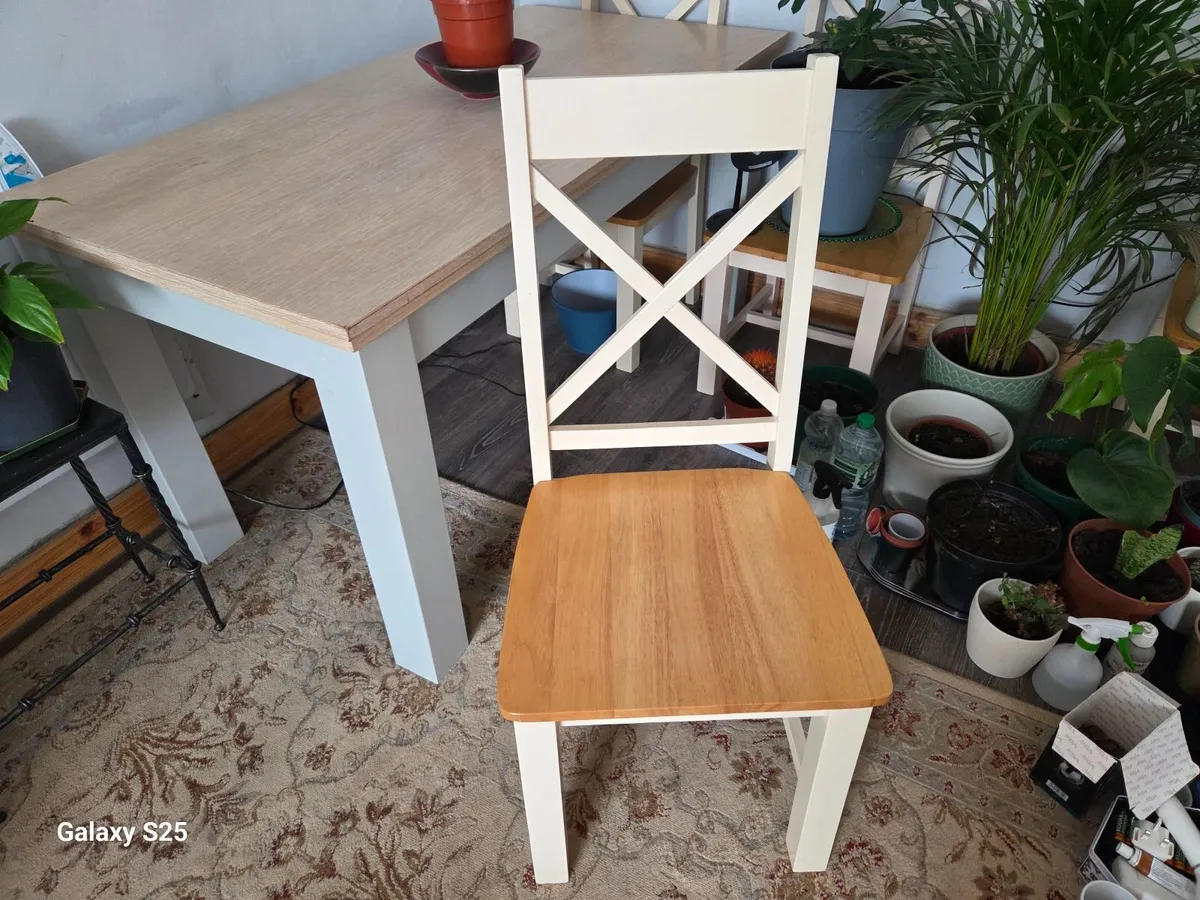 Kitchen table and 4 chairs €110 + oil tank and 2 f - Image 4