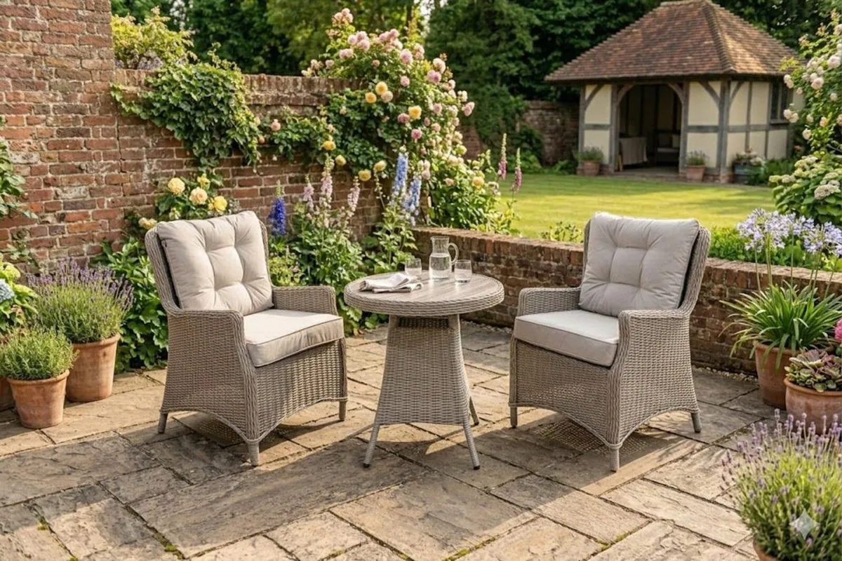 Luxury 3-Piece Rattan Garden Bistro Set
