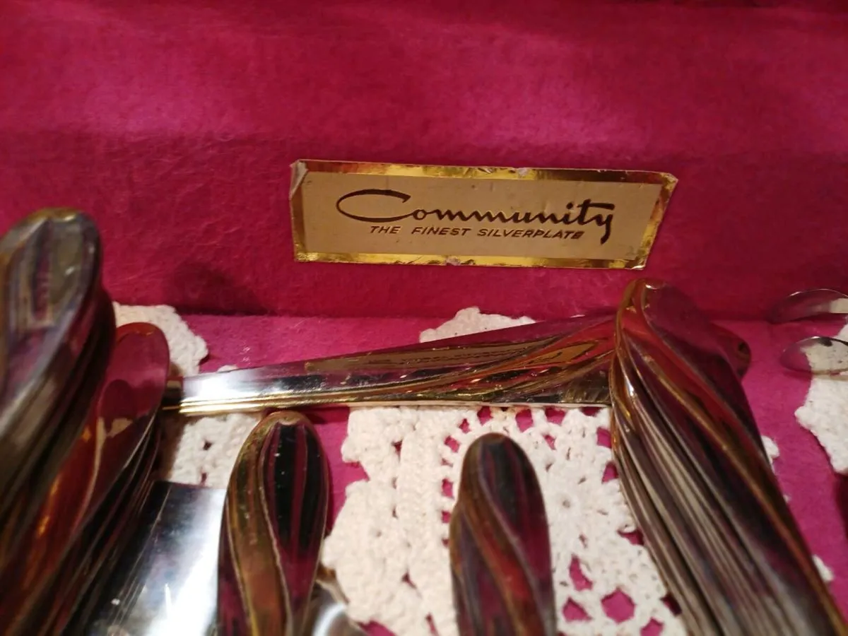 Vintage Oneida Silver Plated Cutlery Set - Image 3