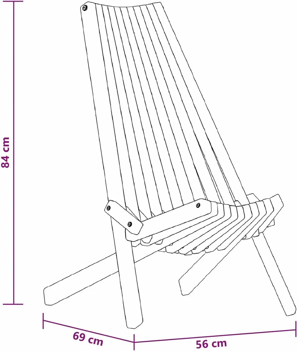 Set of 2 Folding Acacia Wood Garden Chairs – Weath - Image 4