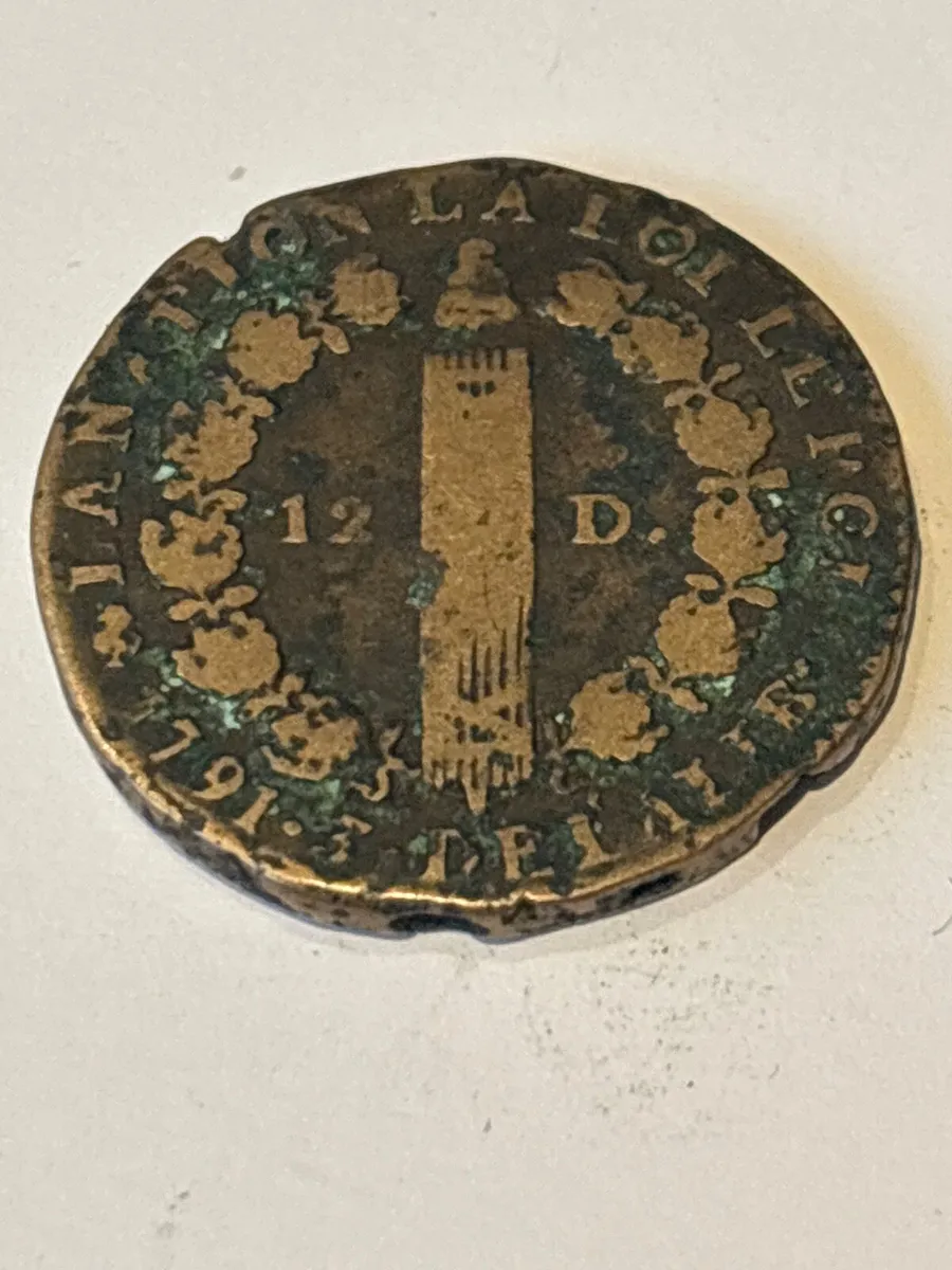 Copper coin 12 Denier - Image 1