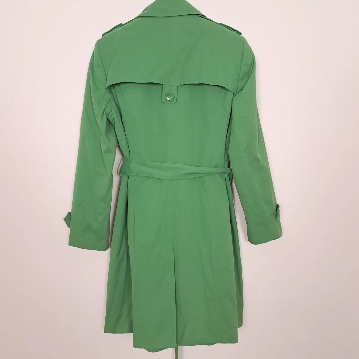 Debenhams Green Double Breasted Trench Coat 16UK - Image 4
