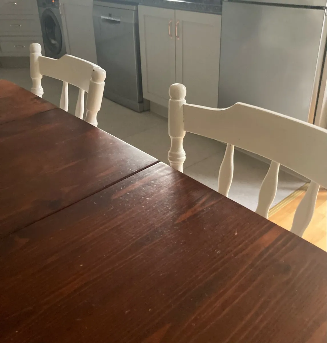 Extendable Solid Wooden Table & Chairs set - Image 2