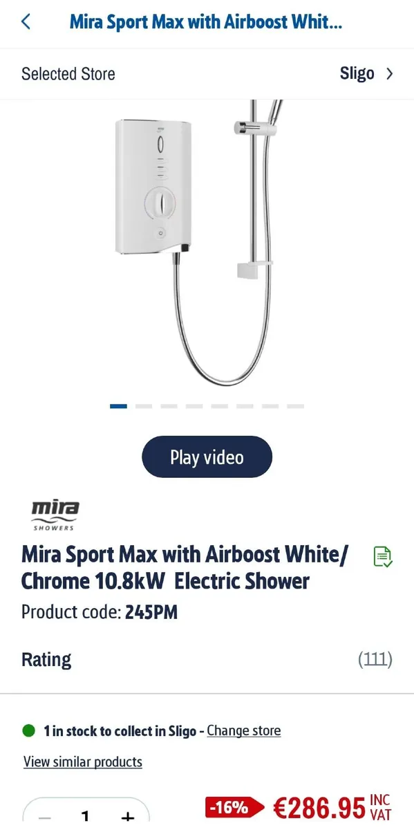 Mira Sport Max Electric shower - Image 2