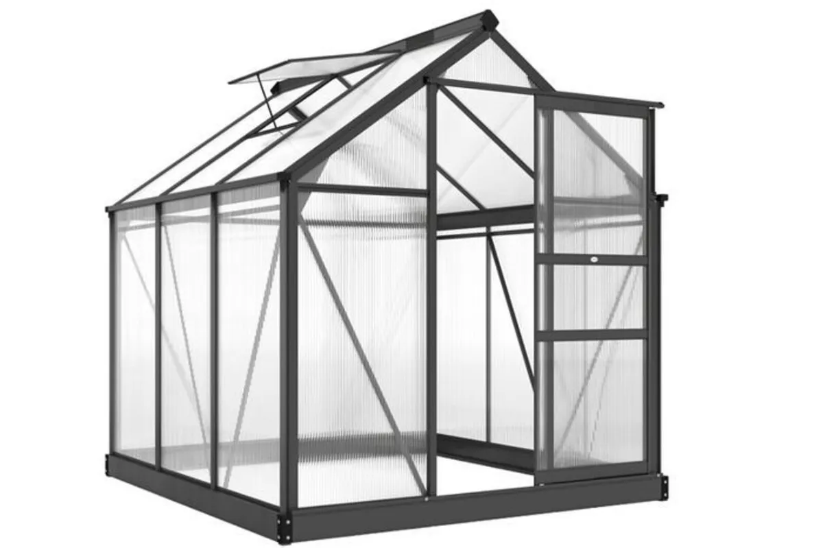 6 x 6ft Polycarbonate Greenhouse - Image 4