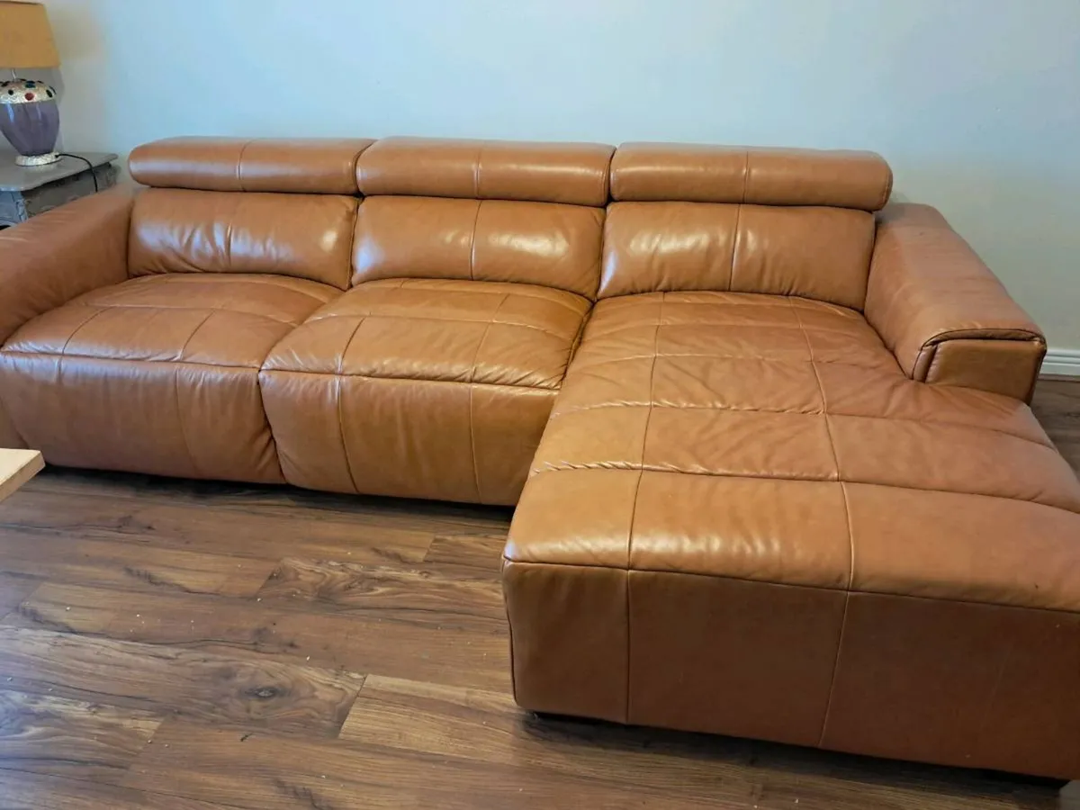 Left Hand Corner Electric Recliner Mustard - Image 1