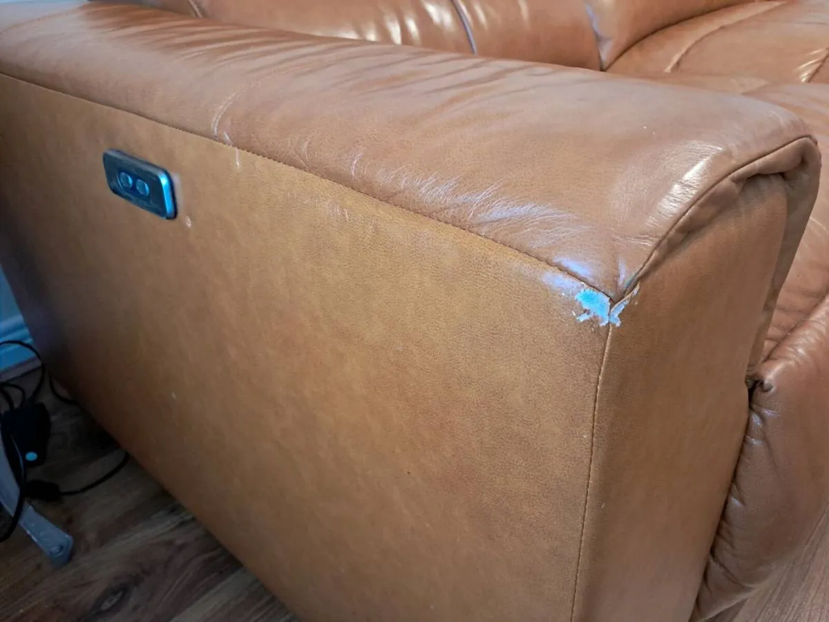 Left Hand Corner Electric Recliner Mustard - Image 4