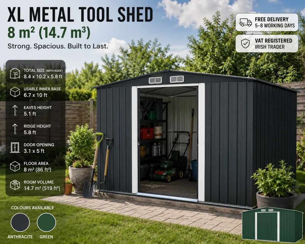 Metal Tool Shed 8 m² (14.7 m³ - Image 1