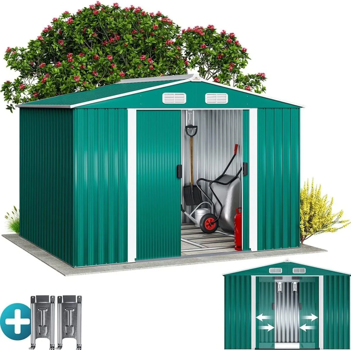 XL Metal Tool Shed 8 m² (14.7 m³) – Anthracite / - Image 2