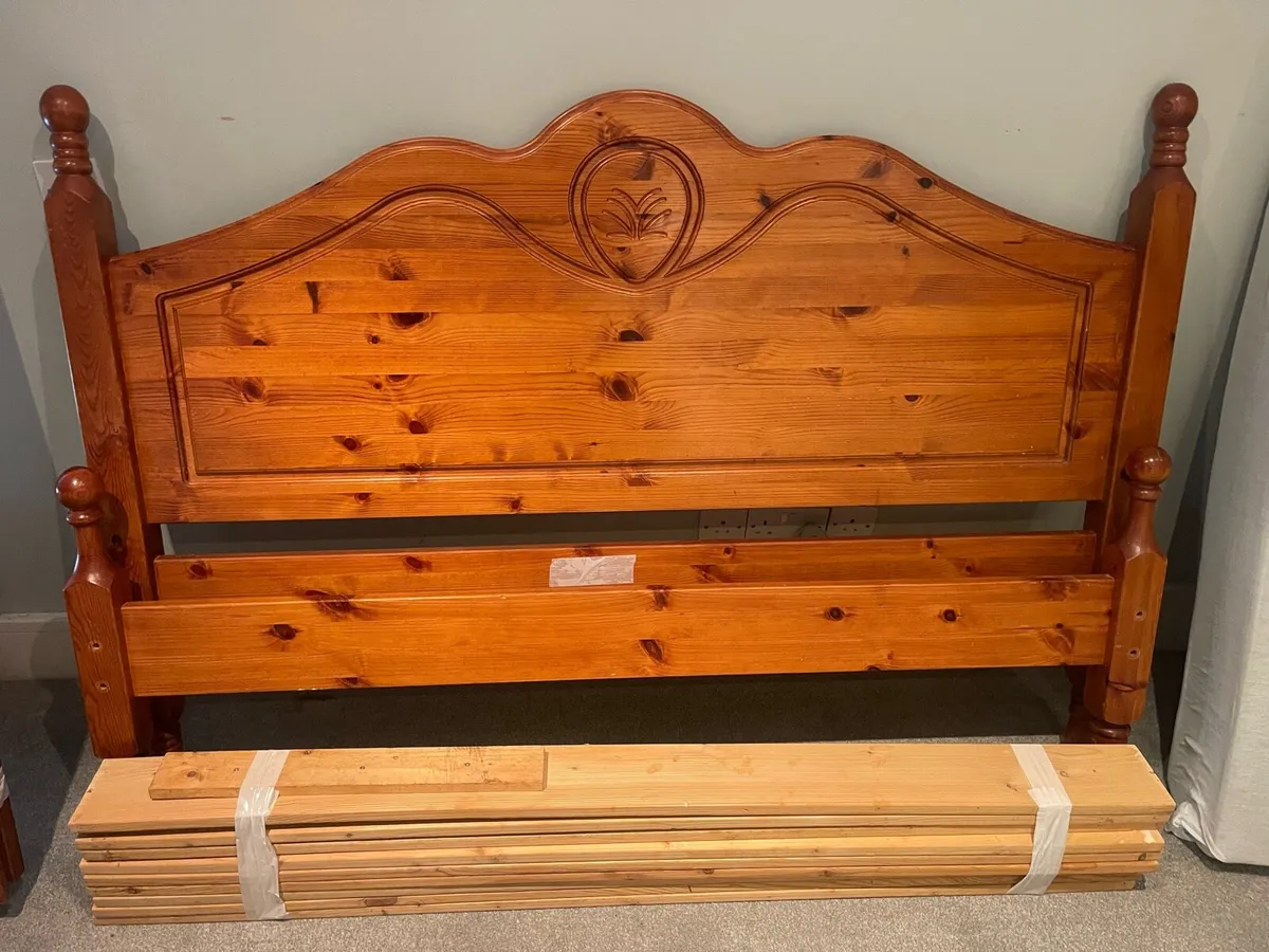 Gorgeous Sturdy 5Ft Wooden King Size Bed - Deliver - Image 2