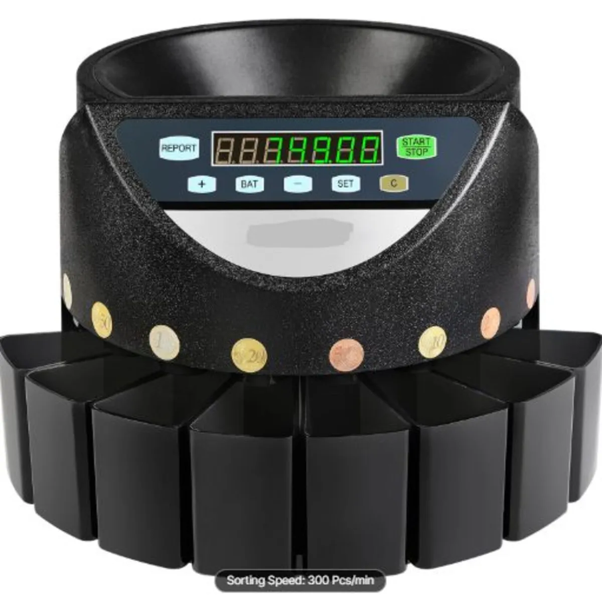 Euro Coin Counter Sorter 500-1000 Coins Electroni - Image 1