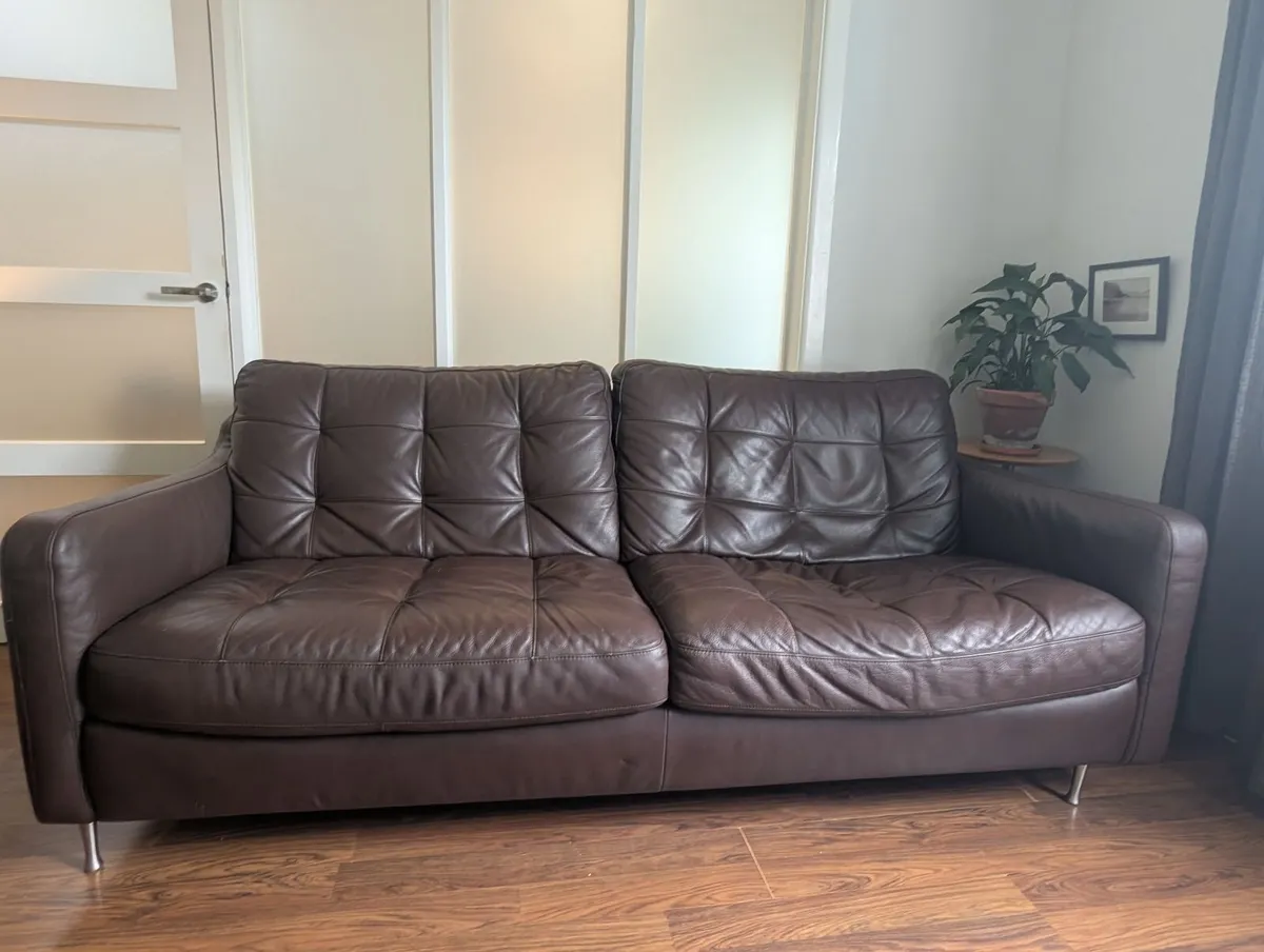 Natuzzi Leather Sofa - Image 1