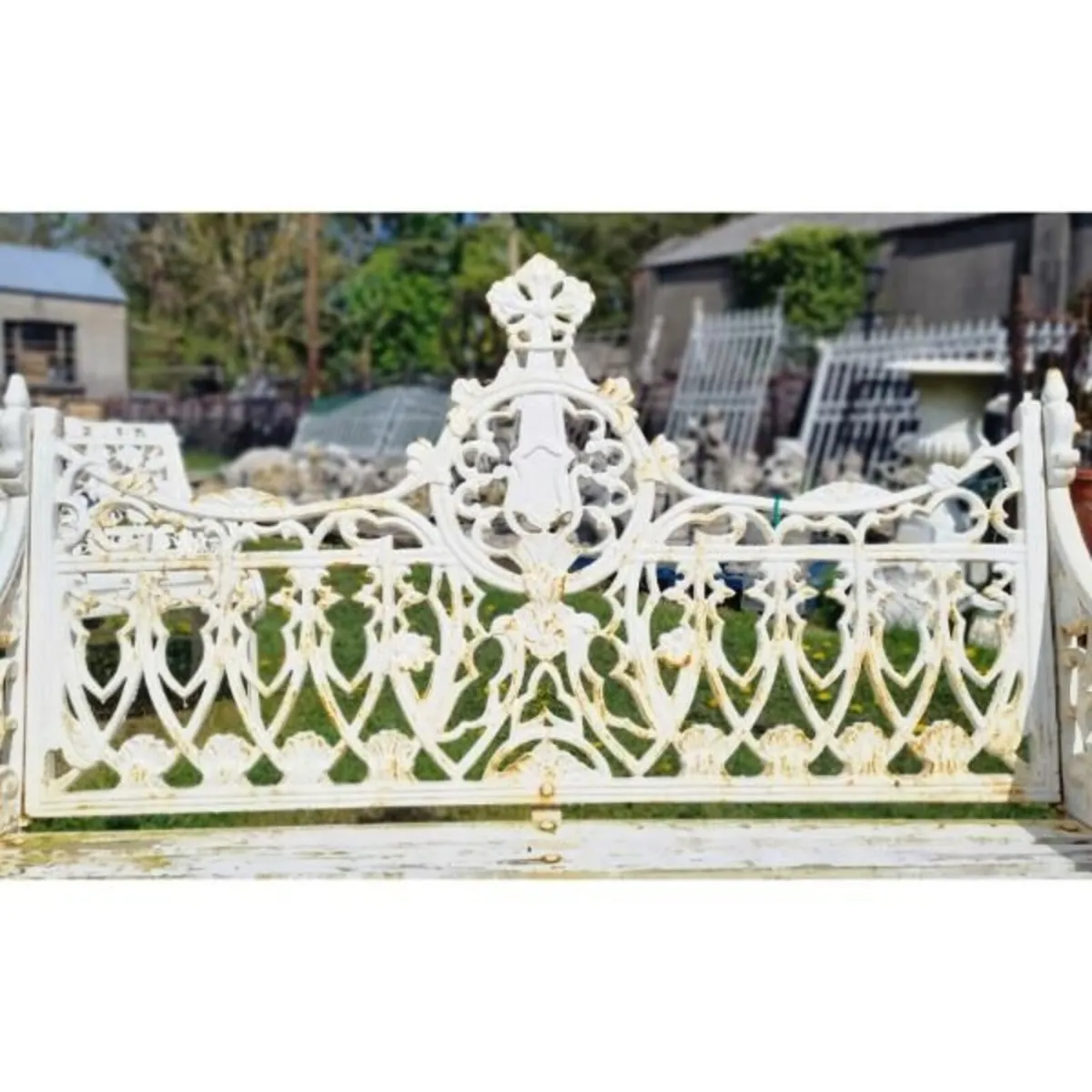 Bench Cast Iron Ornate H413 - Image 2