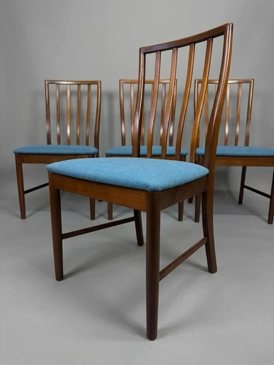 Set of 4 Vintage McIntosh Teak Dining Chairs (Newly Upholstered) - Image 1