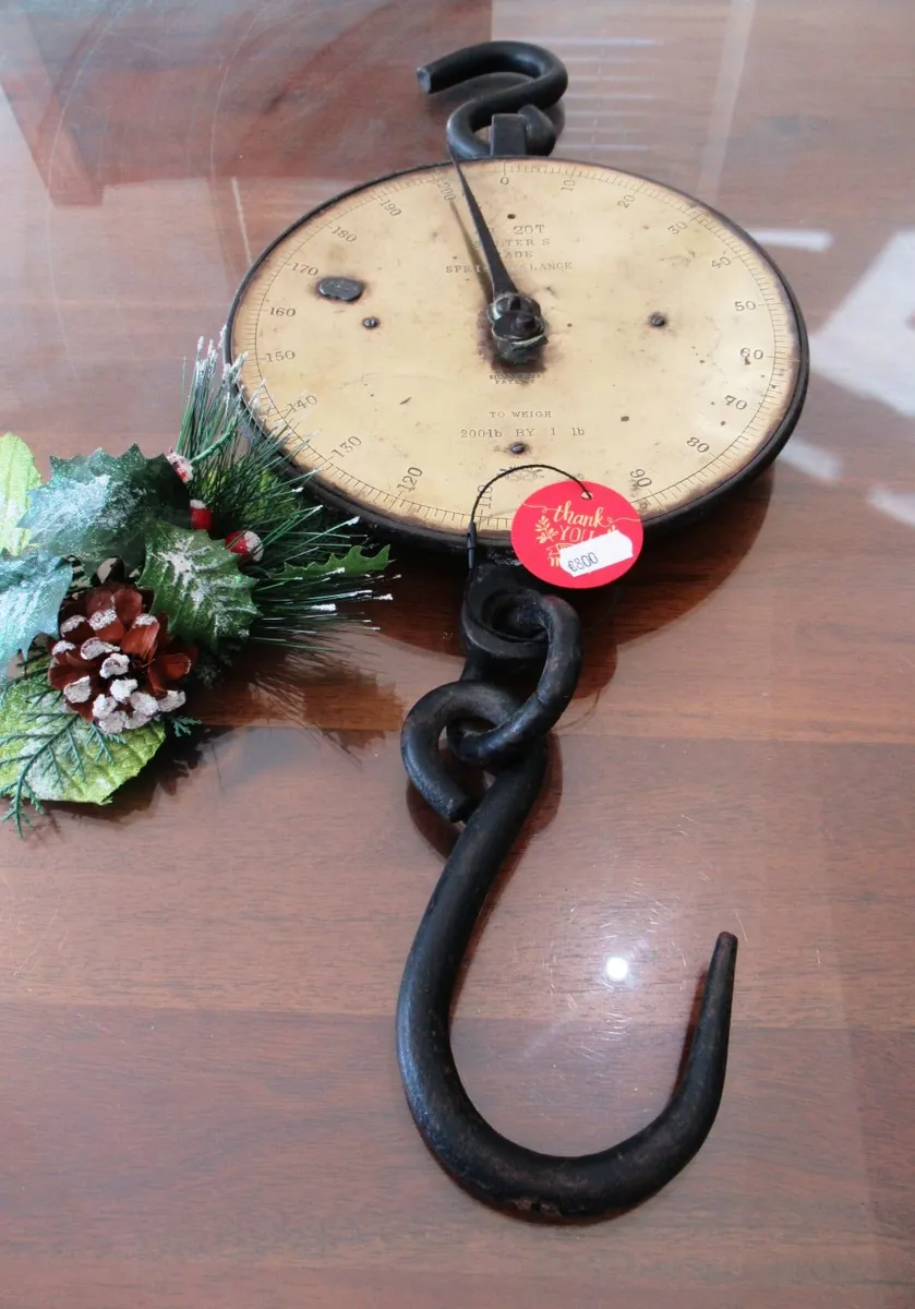 ANTIQUE Vintage balance 200lb cottage pub rustic - Image 4