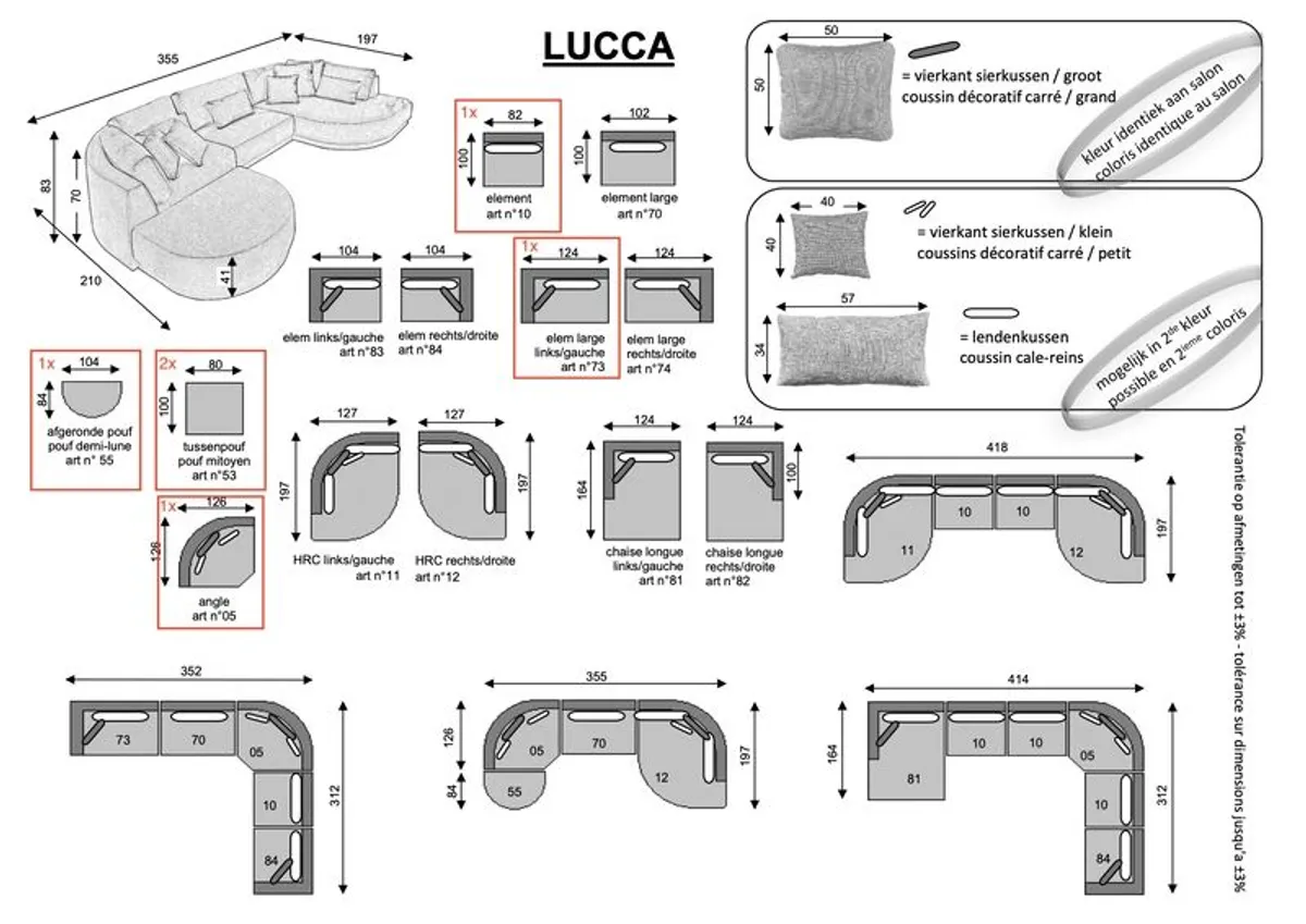 NEW Belform Lucca Modular Sofa (Unused!) - Image 2