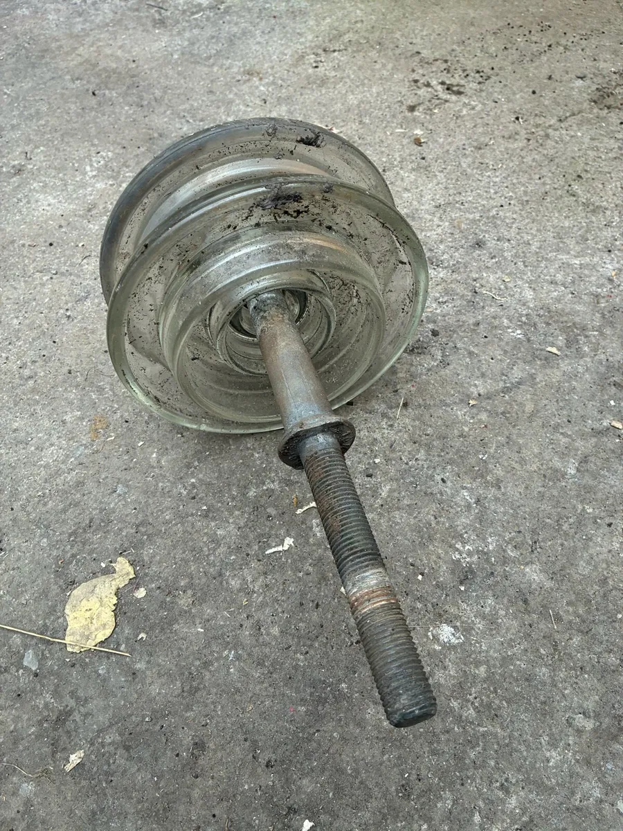 Vintage Glass Electrical Line / Fence Insulator - Image 2