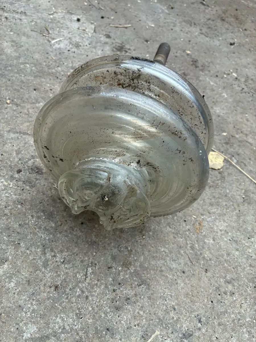 Vintage Glass Electrical Line / Fence Insulator - Image 4