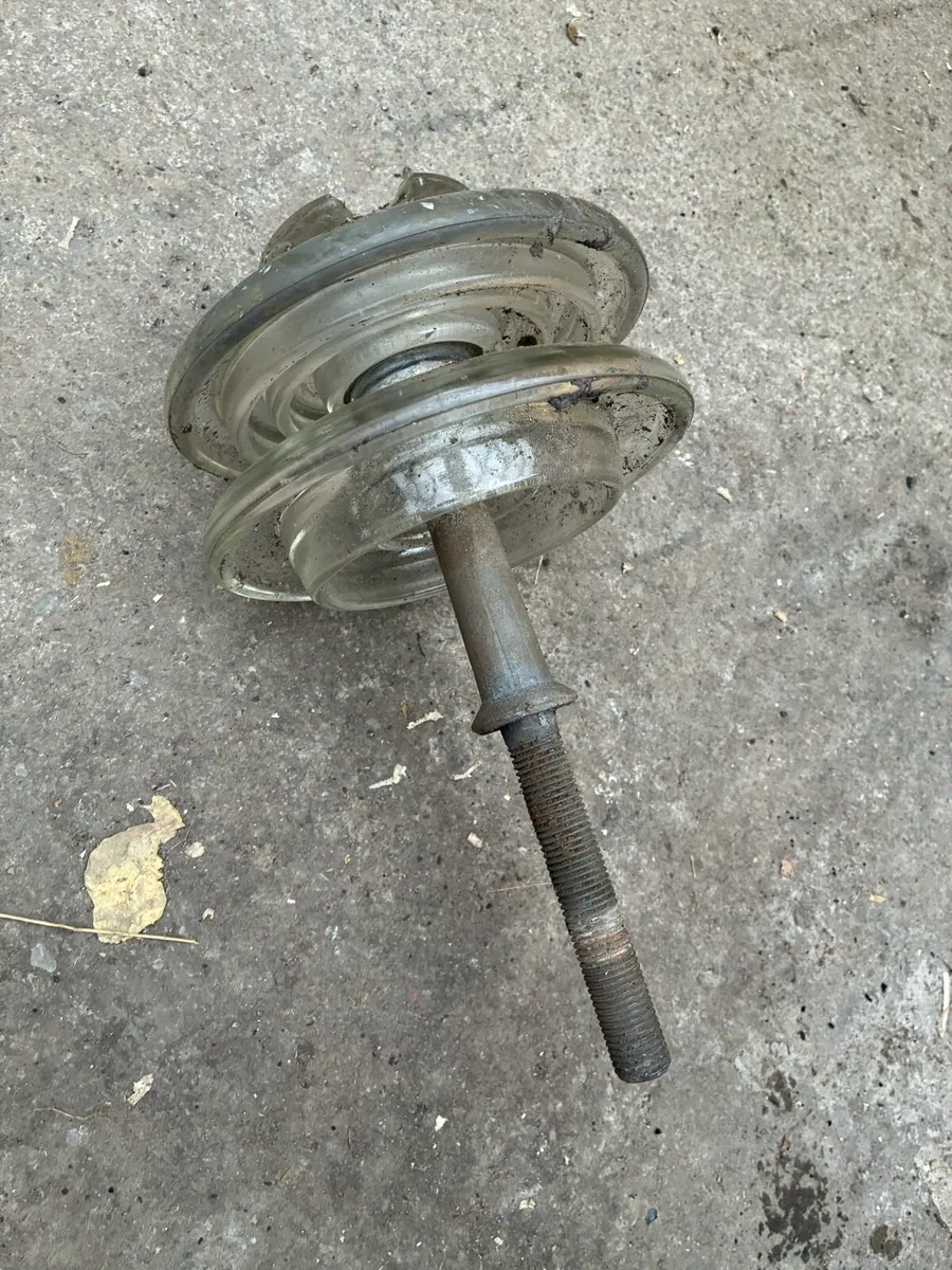 Vintage Glass Electrical Line / Fence Insulator - Image 3