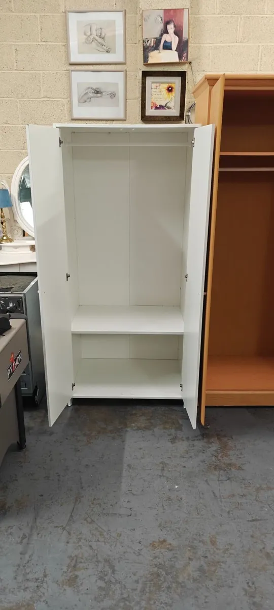 White Double Wardrobe - Image 4