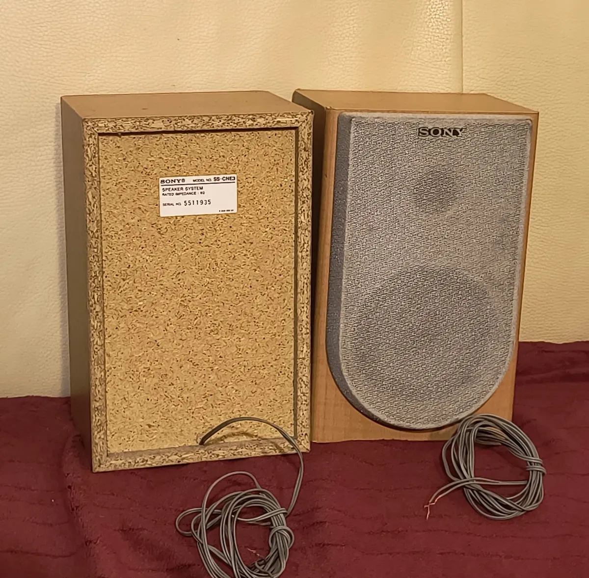 Bookshelf Speaker  Sony HI-FI Brown WOOD - Image 2