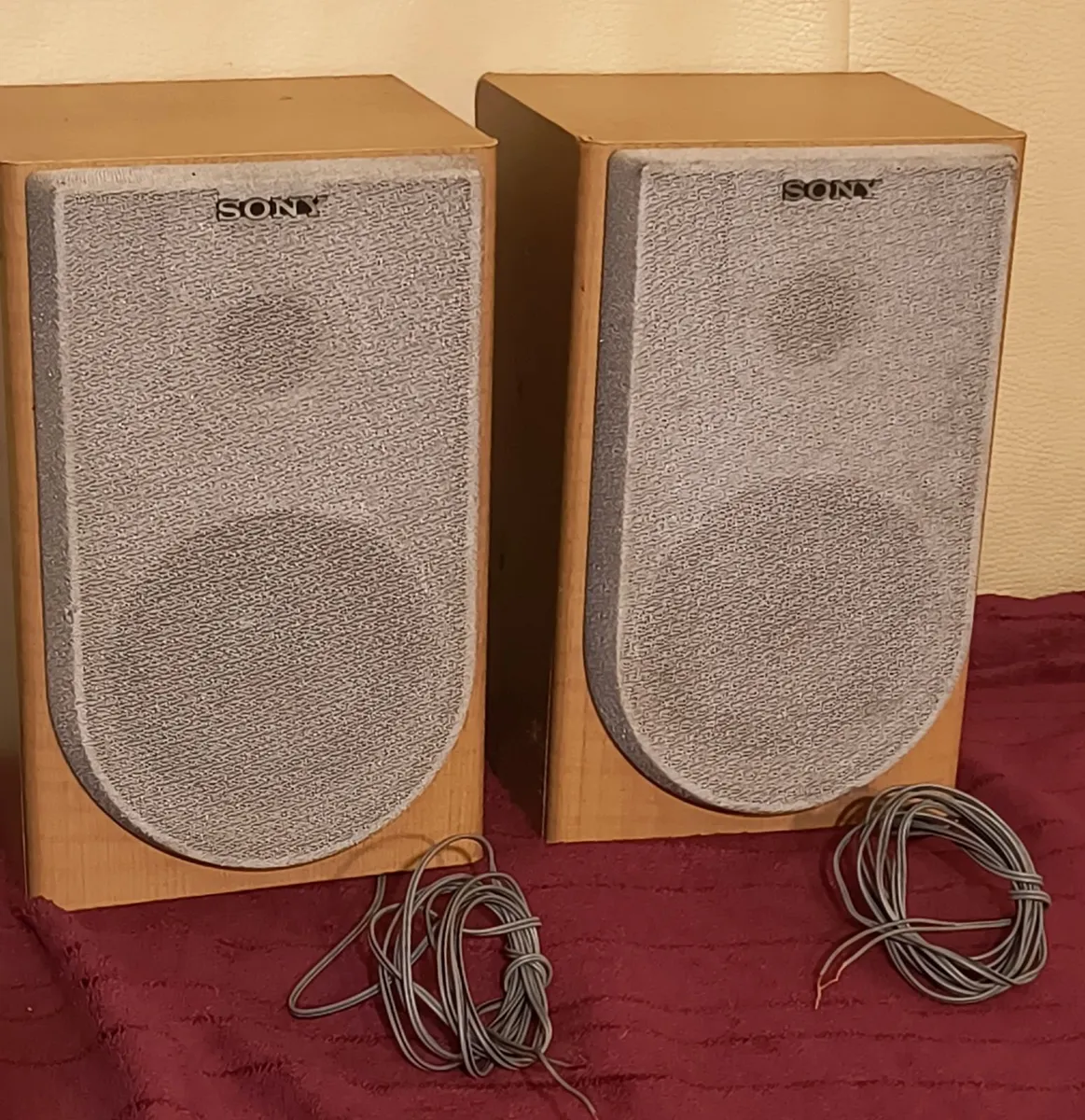 Bookshelf Speaker  Sony HI-FI Brown WOOD - Image 1