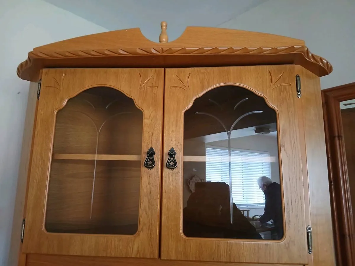 Veneered Pine Corner Cabinet - Image 2