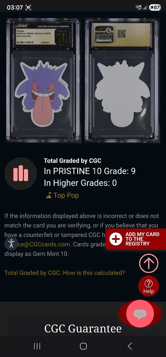 Pokemon Gengar Cgc Pristine 10 - Image 2
