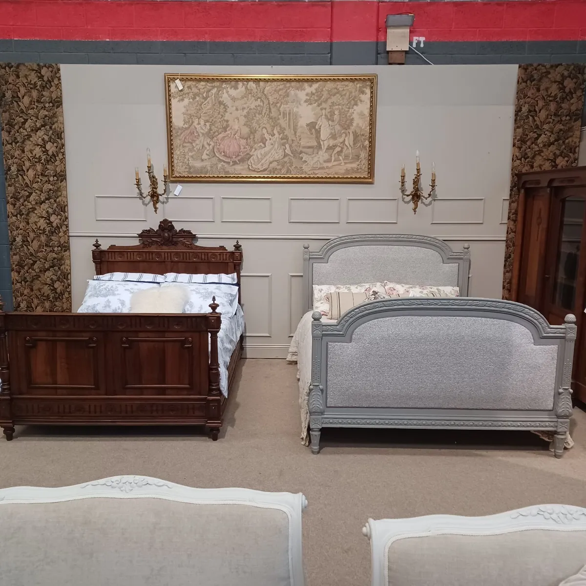 Double Henry II and Louis XVI king size bed - Image 1
