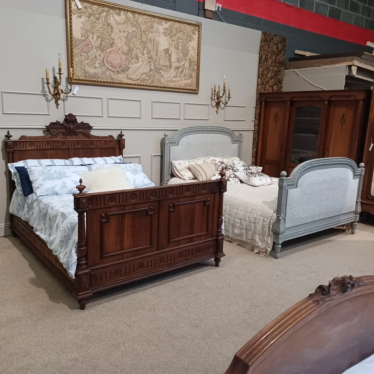 Double Henry II and Louis XVI king size bed - Image 2