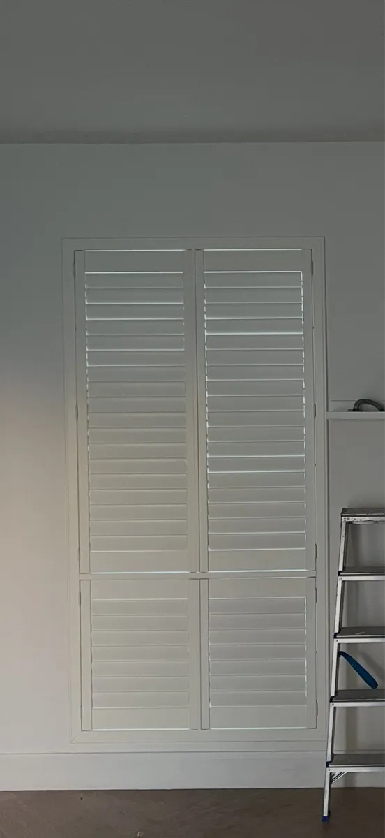 White Window Shutter Blinds - Image 1